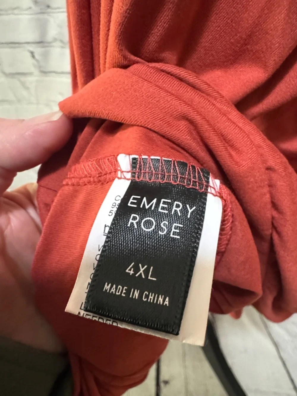 Worn once Emery Rose Rust Red Cozy Cowl Neck Tunic with Pockets & button detail - Picture 7 of 9